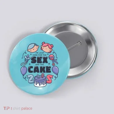Gender Reveal Funny Cake Button