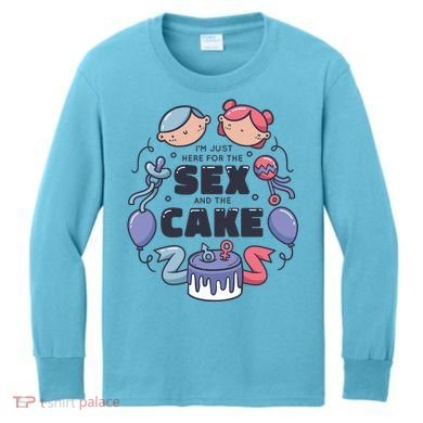 Gender Reveal Funny Cake Kids Long Sleeve Shirt