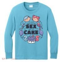 Gender Reveal Funny Cake Kids Long Sleeve Shirt thumb 0