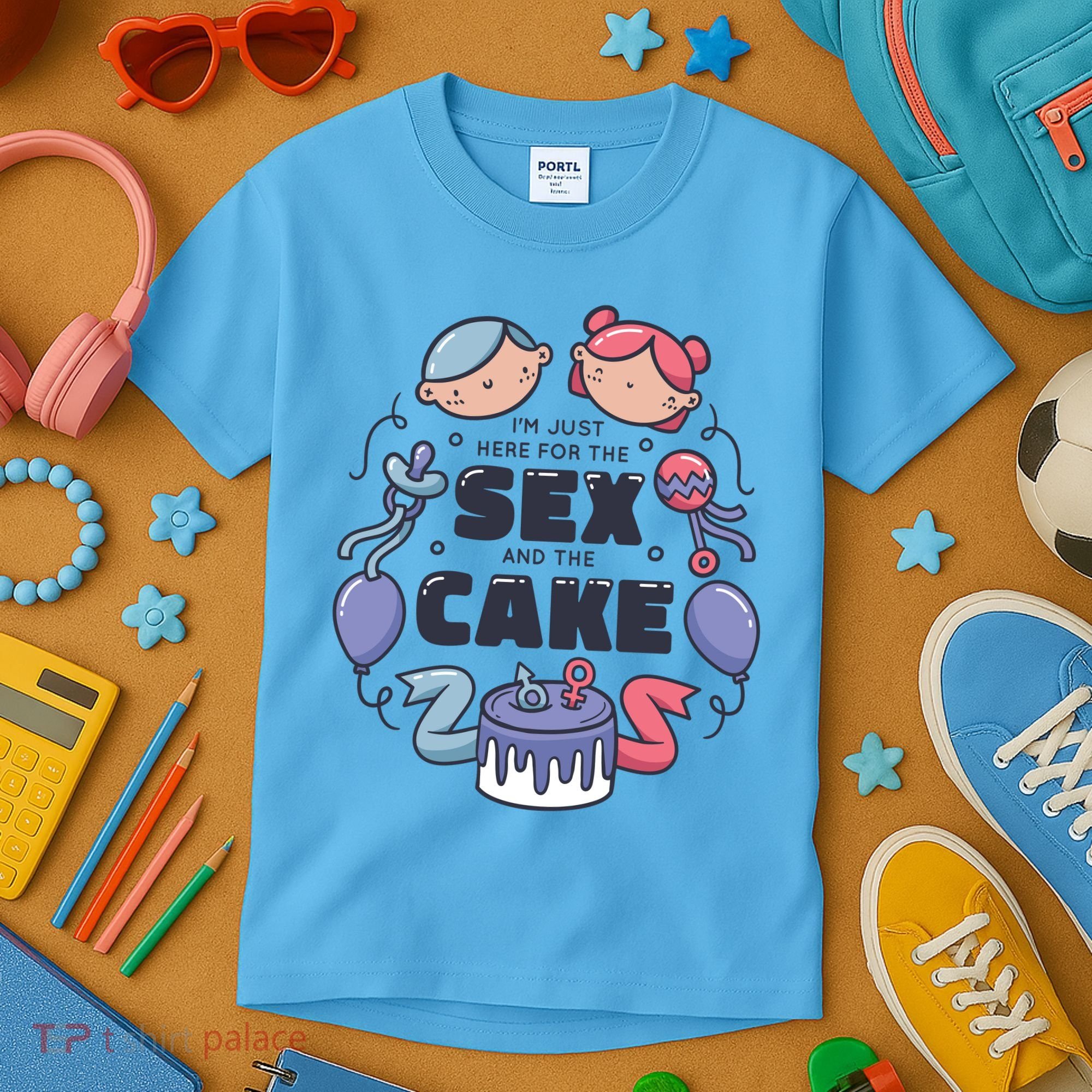 Gender Reveal Funny Cake Kids T-Shirt