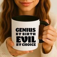 Genius By Birth Evil By Choice Coffee Mug thumb 3