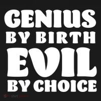 Genius By Birth Evil By Choice Ornament thumb 1