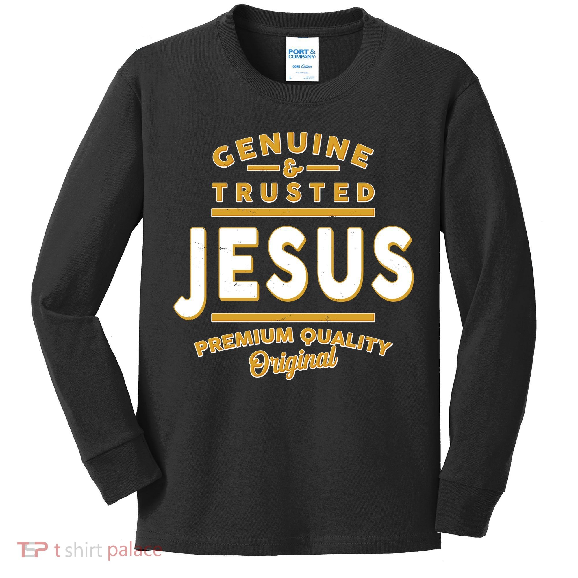 Genuine & Trusted Jesus Premium Quality Original Kids Long Sleeve Shirt