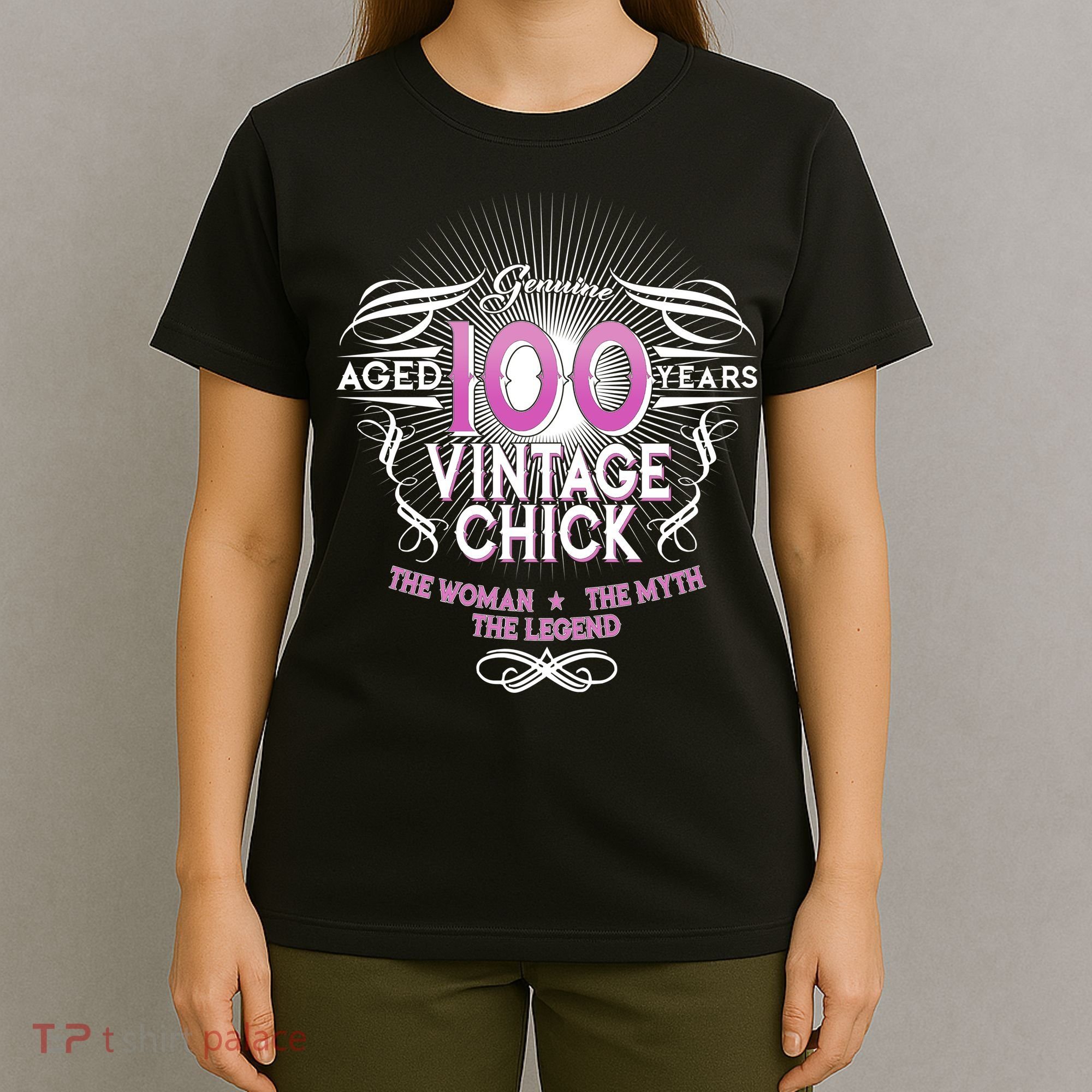 Genuine Aged 100 Years Vintage Chick 100th Birthday T-Shirt
