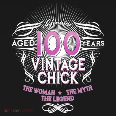 Genuine Aged 100 Years Vintage Chick 100th Birthday Women's Hoodie