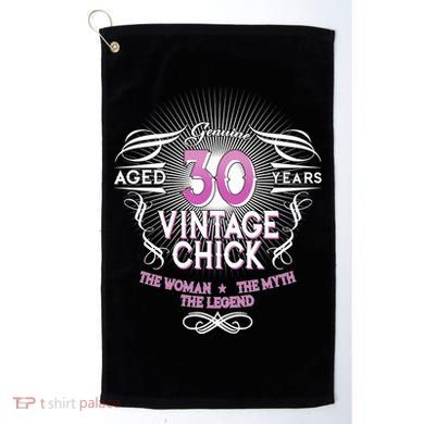 Genuine Aged 30 Years Vintage Chick 30th Birthday Golf Towel
