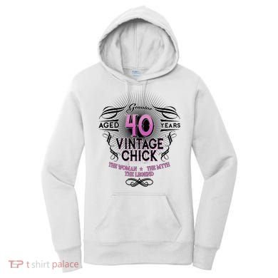 Genuine Aged 40 Years Vintage Chick 40th Birthday Women's Hoodie