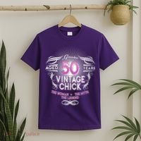 Genuine Aged 50 Years Vintage Chick 50th Birthday T-Shirt thumb 2