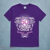 Genuine Aged 50 Years Vintage Chick 50th Birthday T-Shirt thumb 5