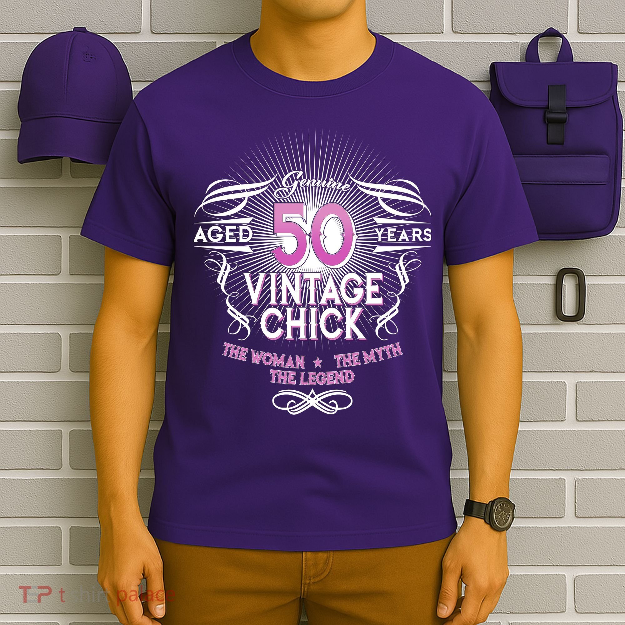 Genuine Aged 50 Years Vintage Chick 50th Birthday T-Shirt