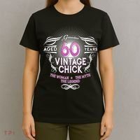 Genuine Aged 60 Years Vintage Chick 60th Birthday T-Shirt thumb 4