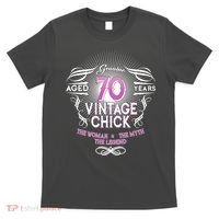 Genuine Aged 70 Years Vintage Chick 70th Birthday T-Shirt thumb 0