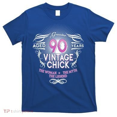 Genuine Aged 90 Years Vintage Chick 90th Birthday T-Shirt