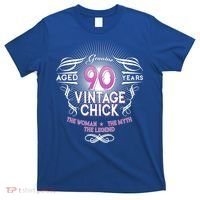 Genuine Aged 90 Years Vintage Chick 90th Birthday T-Shirt thumb 0