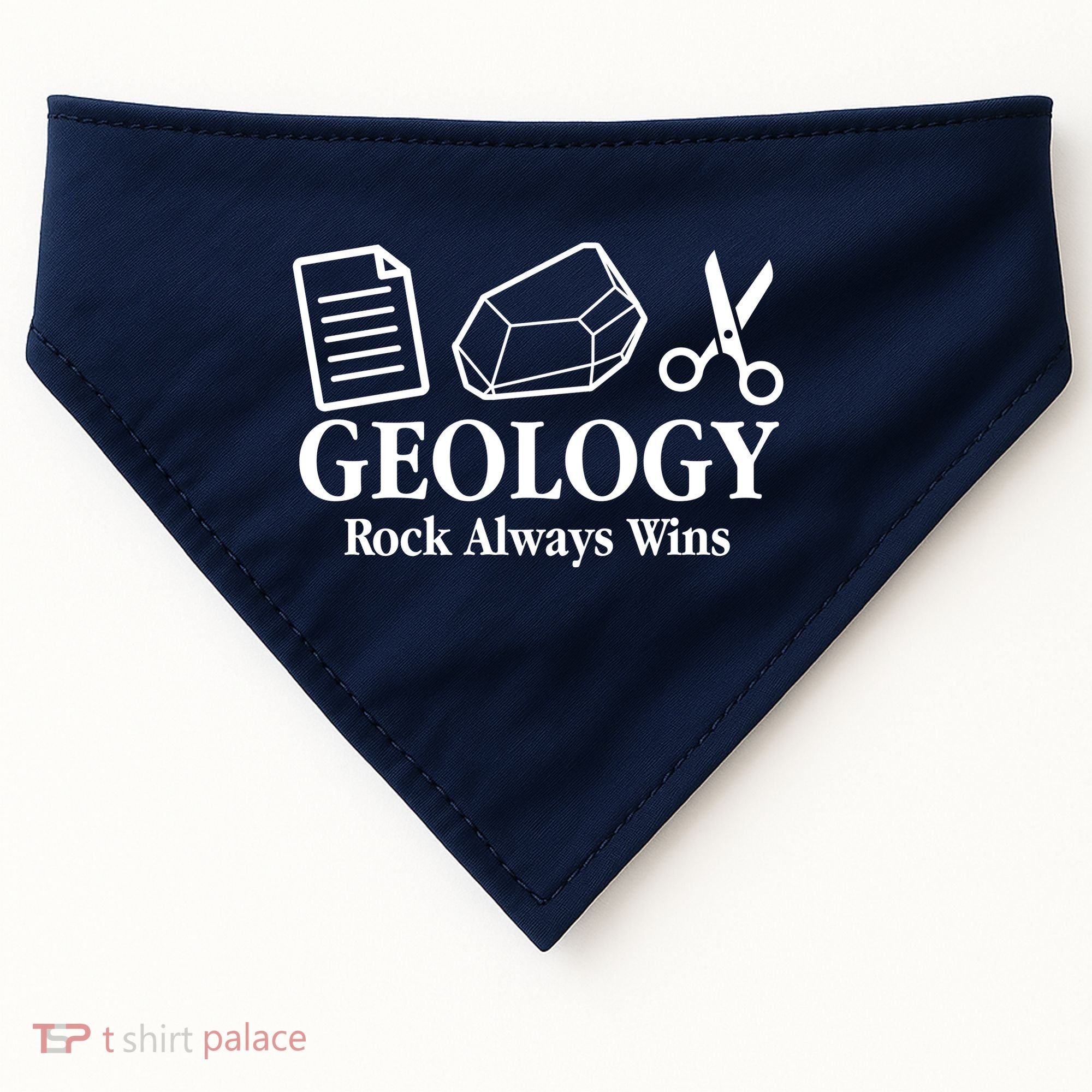 Geology Rock Always Wins USA-Made Doggie Bandana