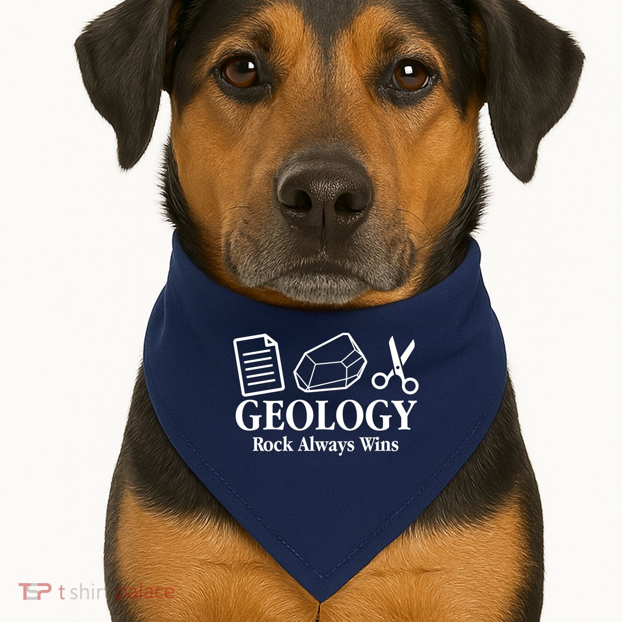 Geology Rock Always Wins USA-Made Doggie Bandana