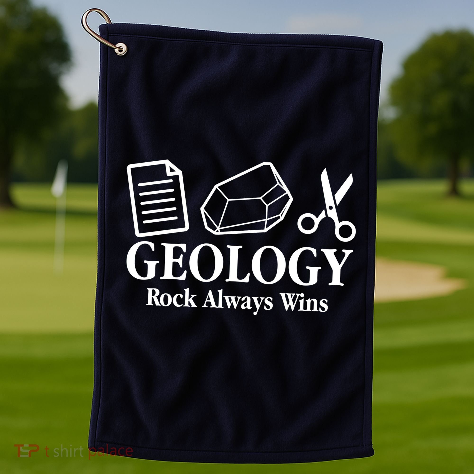 Geology Rock Always Wins Golf Towel