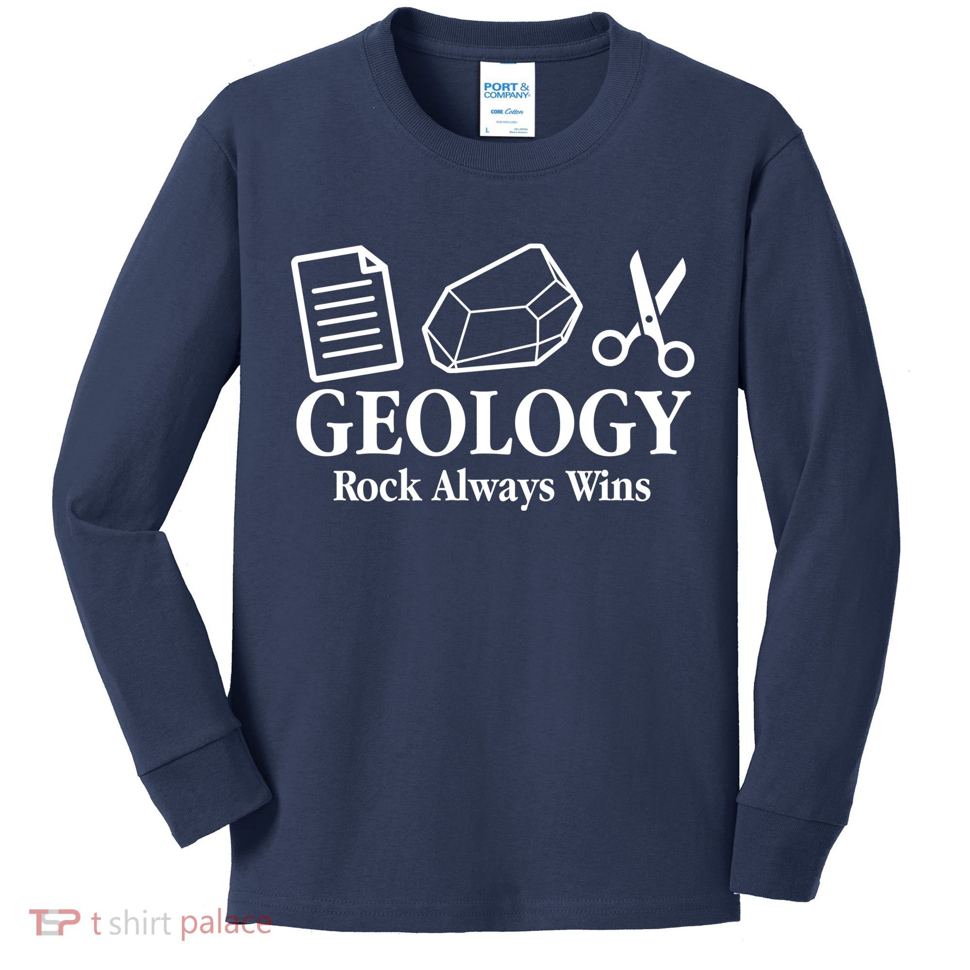 Geology Rock Always Wins Kids Long Sleeve Shirt