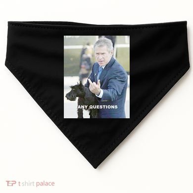 George Bush Middle Finger USA-Made Doggie Bandana