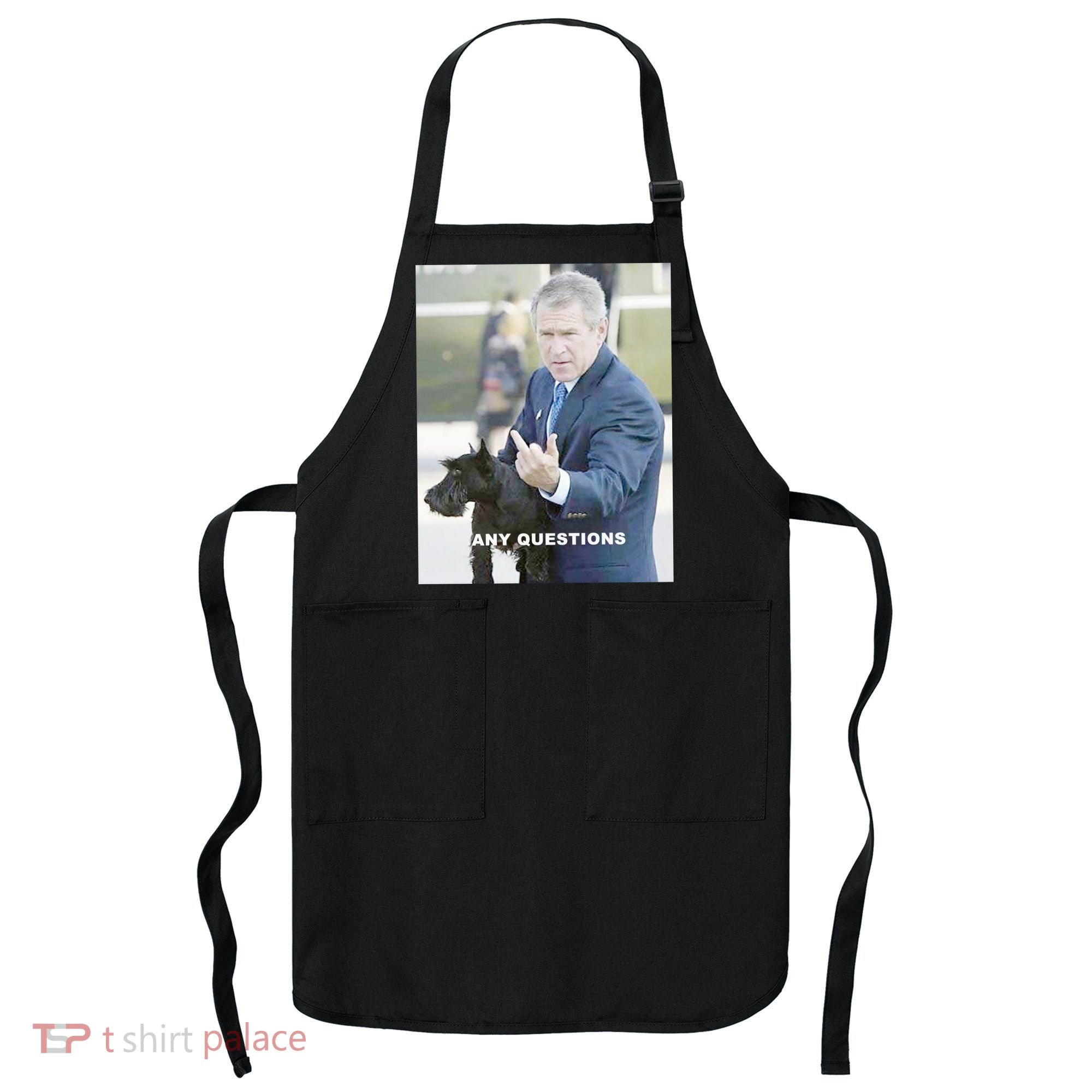 George Bush Middle Finger Apron