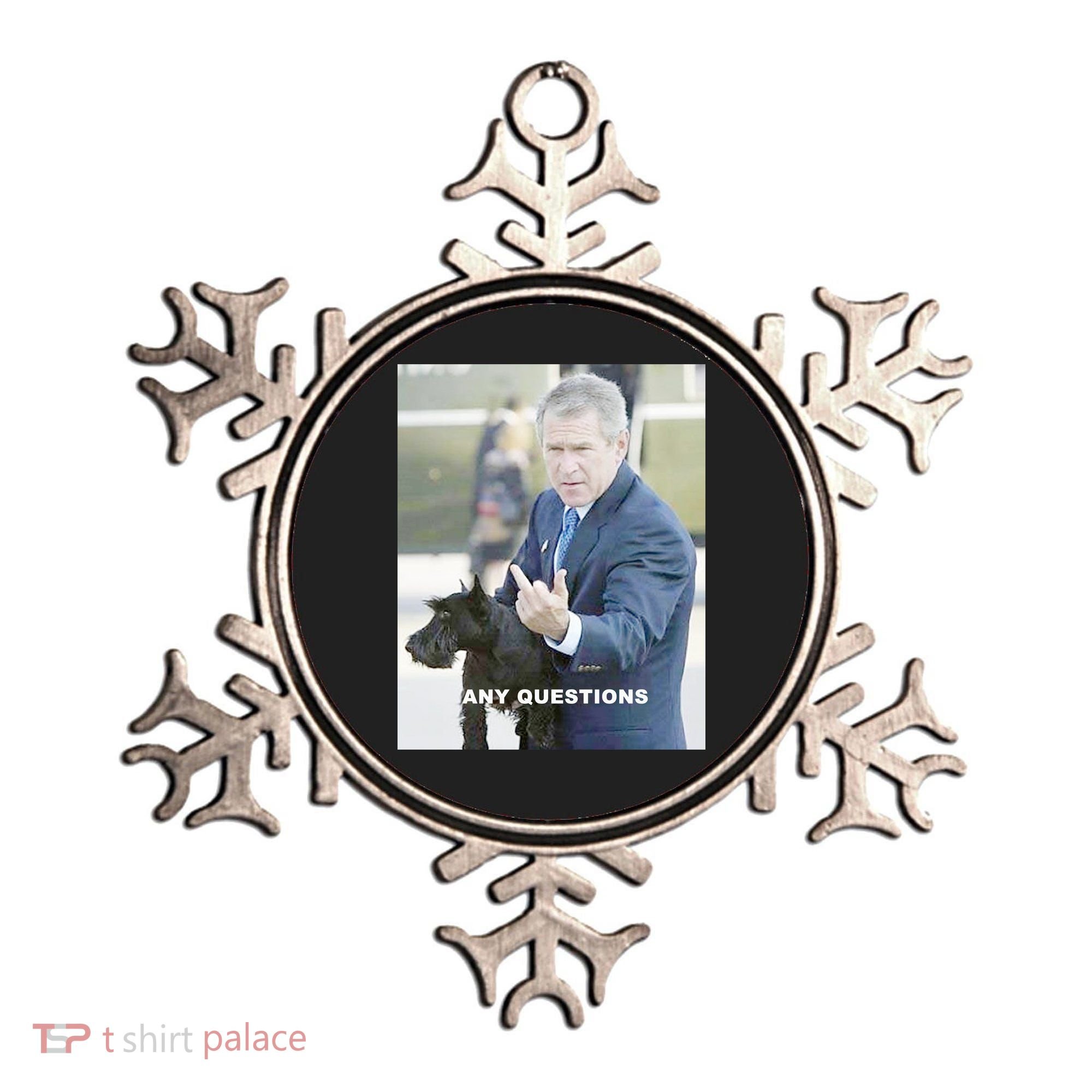 George Bush Middle Finger Ornament
