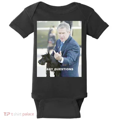 George Bush Middle Finger Baby Bodysuit