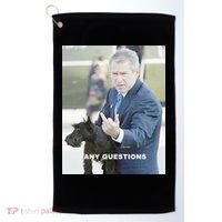 George Bush Middle Finger Golf Towel thumb 0