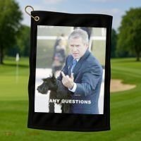 George Bush Middle Finger Golf Towel thumb 1