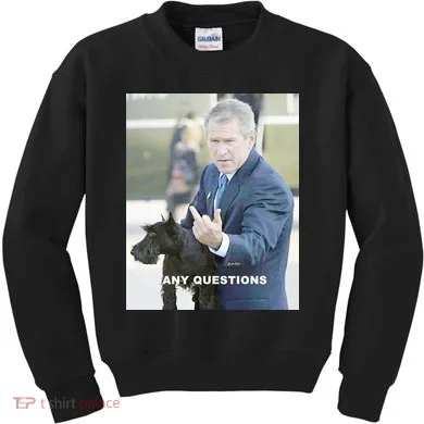 George Bush Middle Finger Kids Sweatshirt