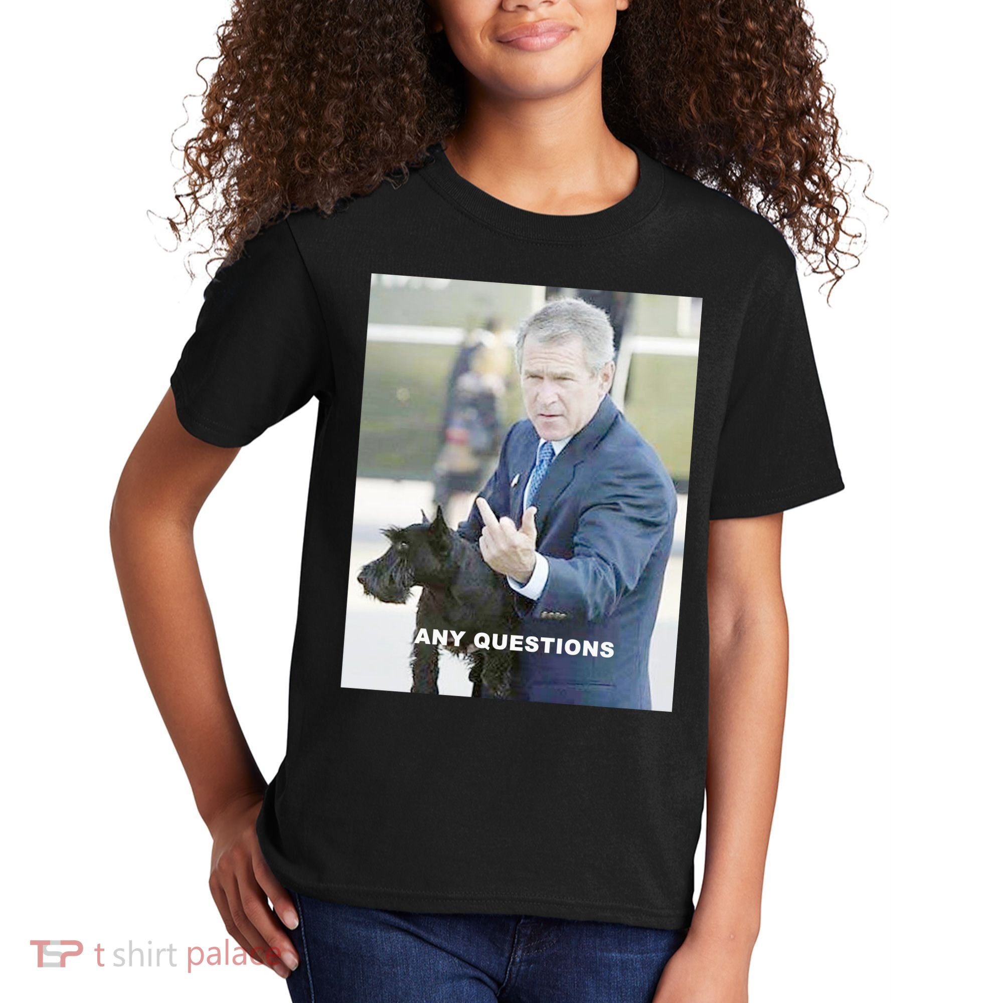 George Bush Middle Finger Kids T-Shirt