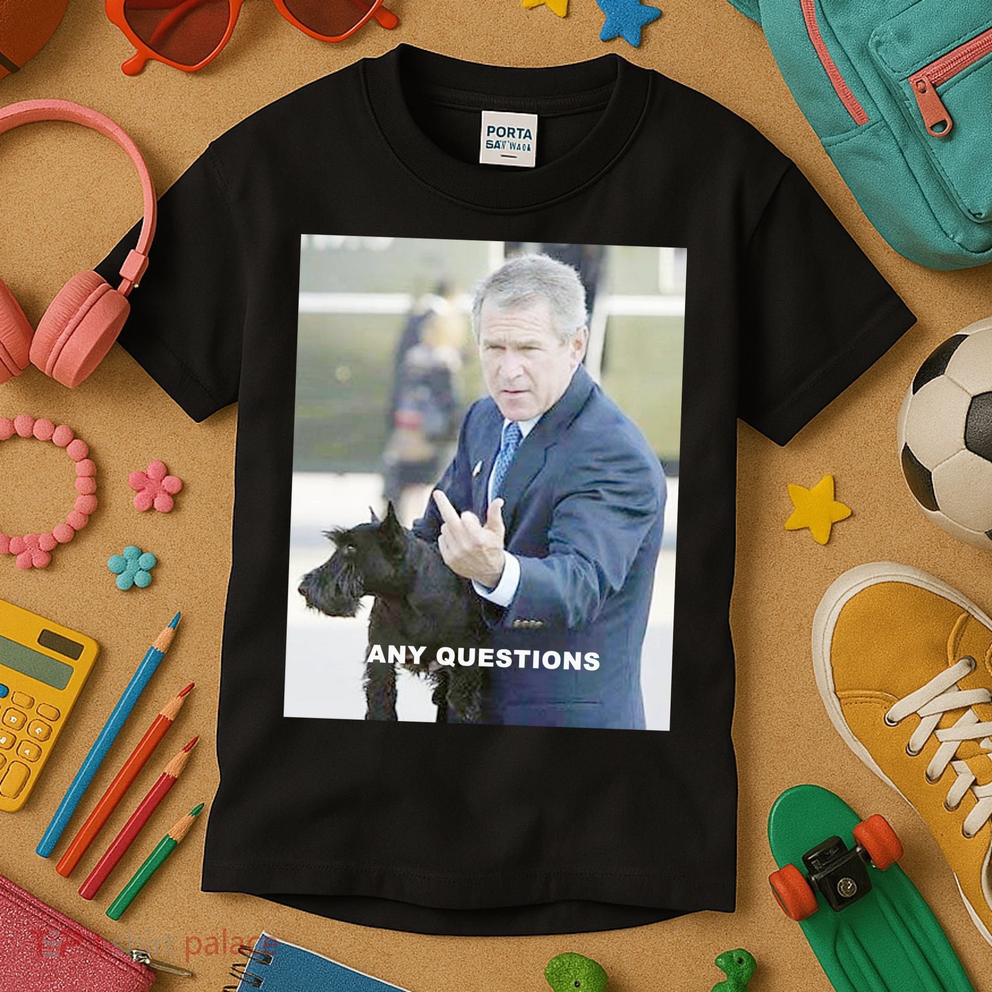 George Bush Middle Finger Kids T-Shirt