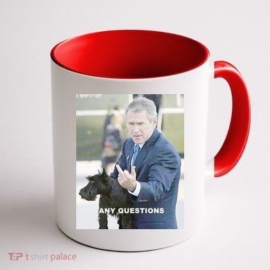 George Bush Middle Finger Coffee Mug back