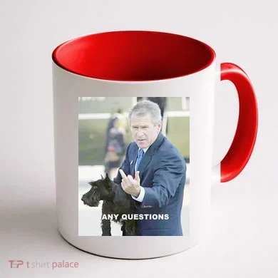 George Bush Middle Finger Coffee Mug back