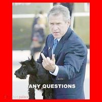 George Bush Middle Finger Santa Hat thumb 1