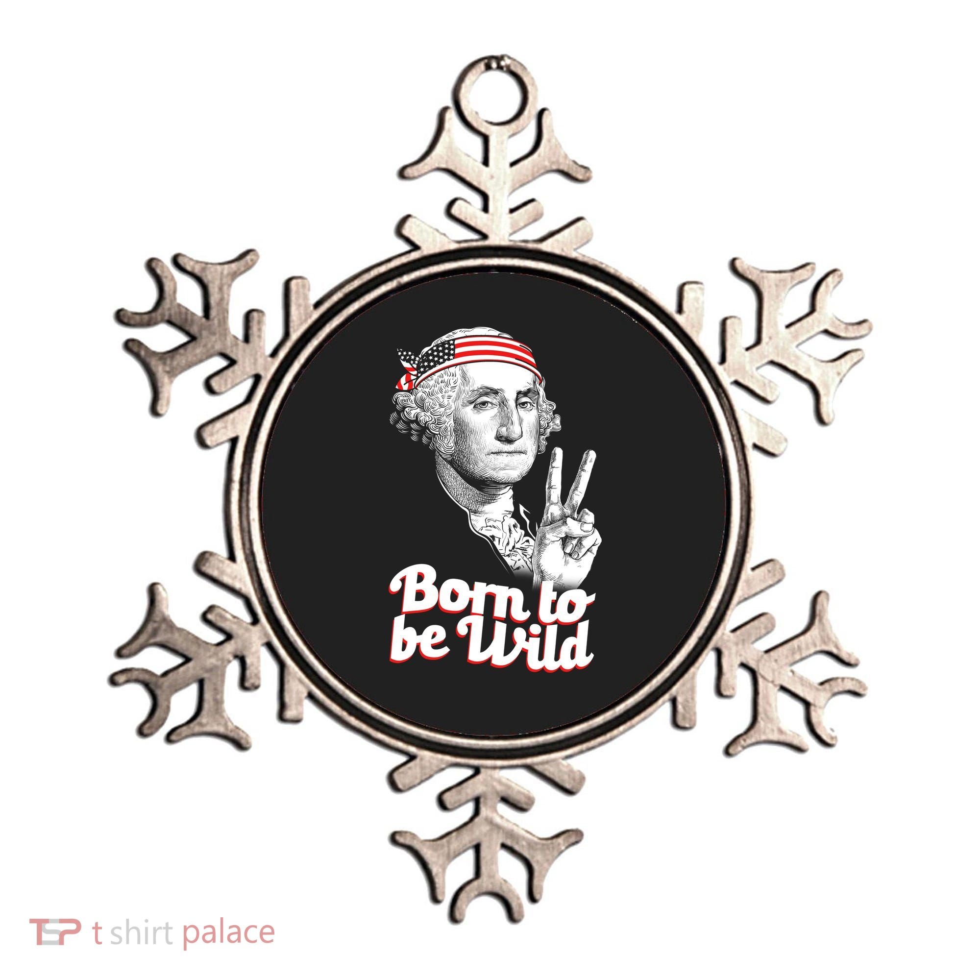 George Washington Born To Be Wild Ornament