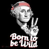 George Washington Born To Be Wild Ornament thumb 1