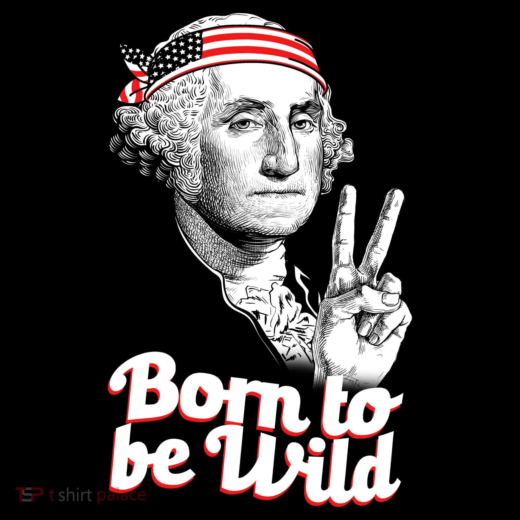 George Washington Born To Be Wild Ornament