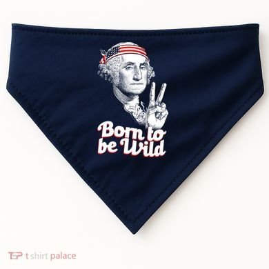 George Washington Born To Be Wild USA-Made Doggie Bandana