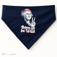 George Washington Born To Be Wild USA-Made Doggie Bandana thumb 0