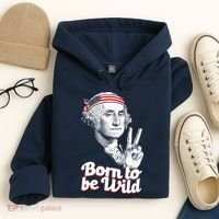 George Washington Born To Be Wild Hoodie thumb 4