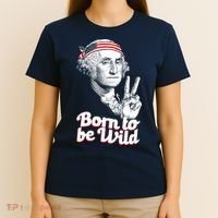 George Washington Born To Be Wild T-Shirt thumb 4