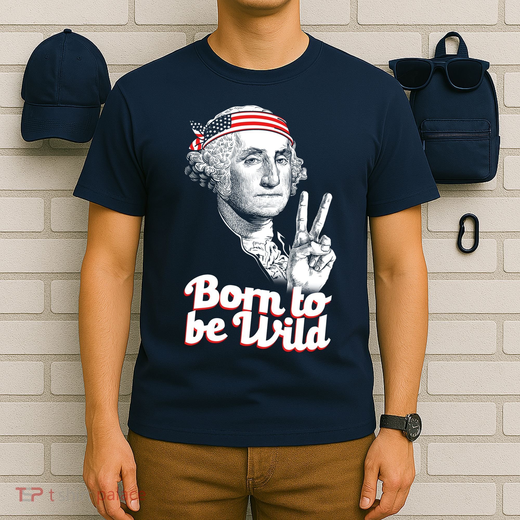 George Washington Born To Be Wild T-Shirt