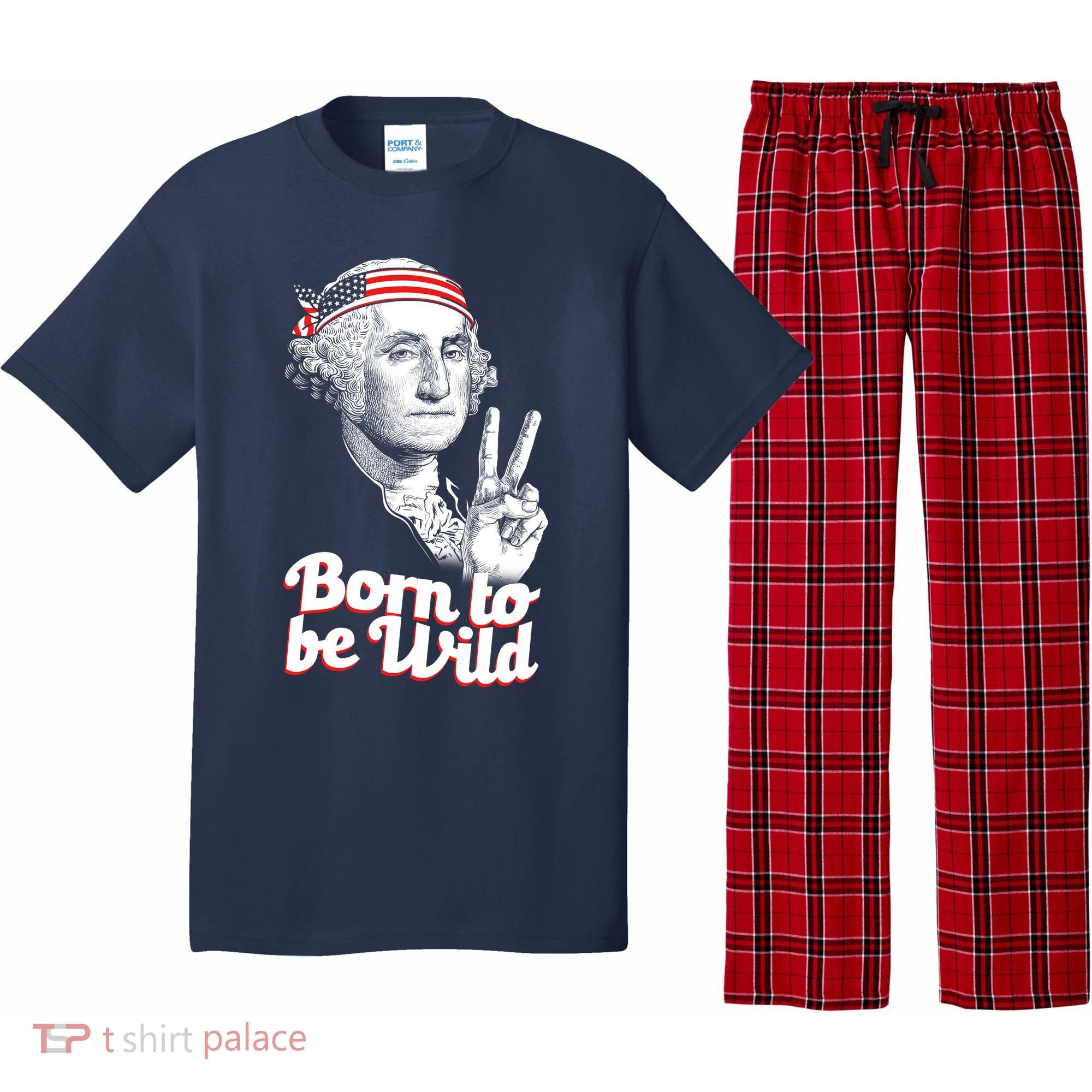 George Washington Born To Be Wild Pajama Set