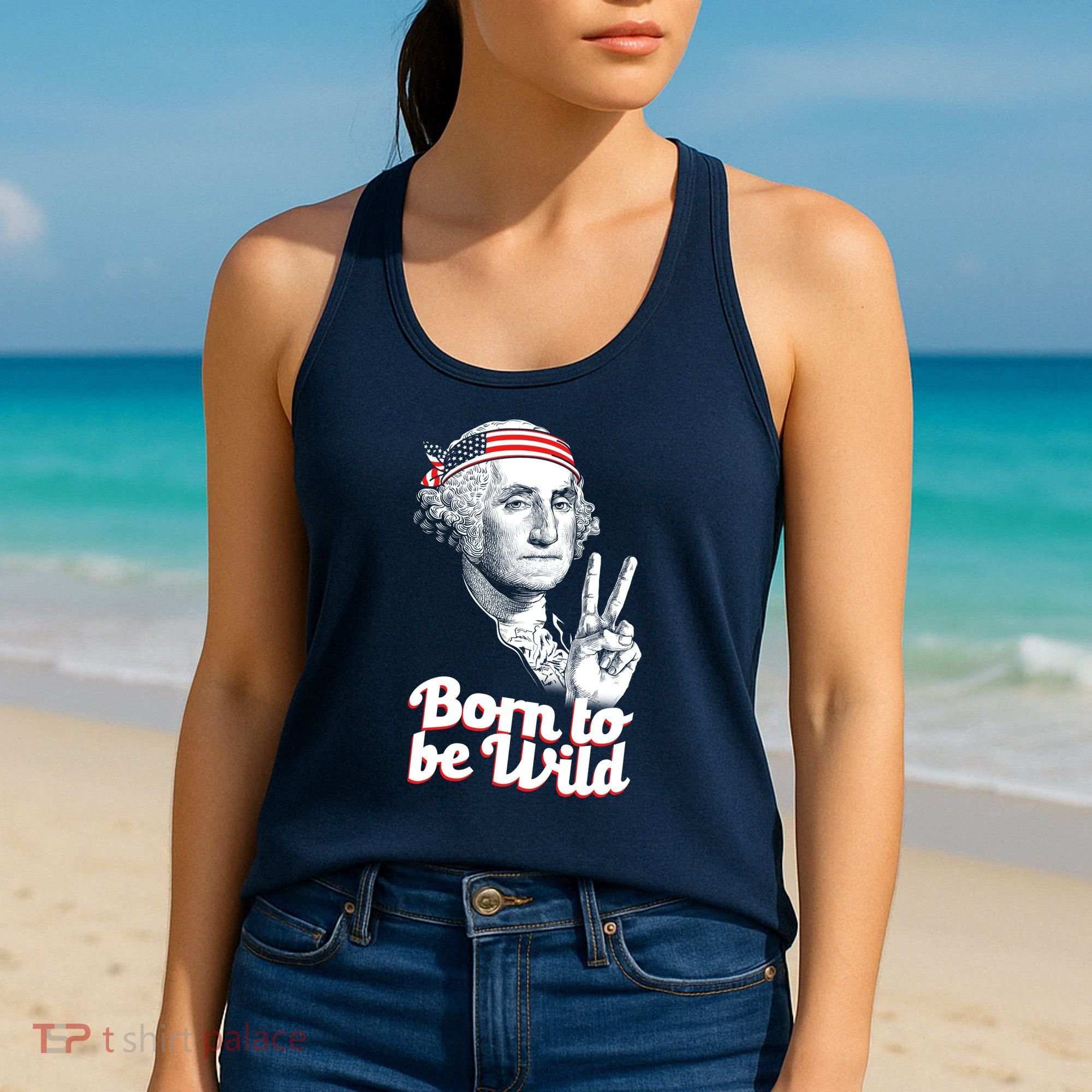 George Washington Born To Be Wild Women's Tank Top
