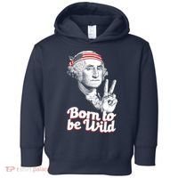 George Washington Born To Be Wild Toddler Hoodie thumb 0