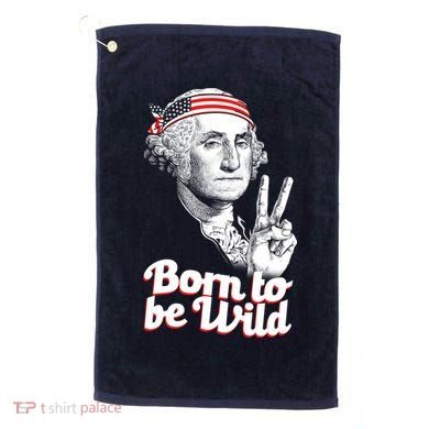 George Washington Born To Be Wild Golf Towel