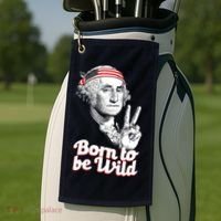 George Washington Born To Be Wild Golf Towel thumb 2