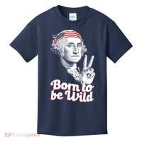 George Washington Born To Be Wild Kids T-Shirt thumb 0