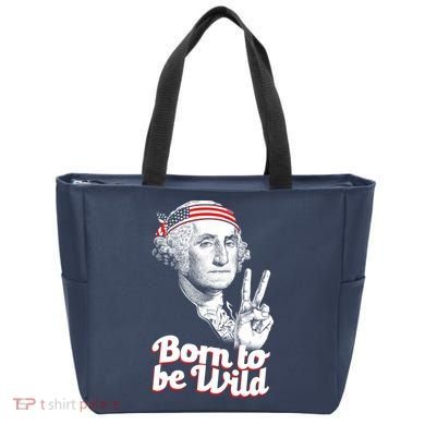 George Washington Born To Be Wild Tote Bag