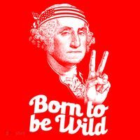 George Washington Born To Be Wild Santa Hat thumb 1